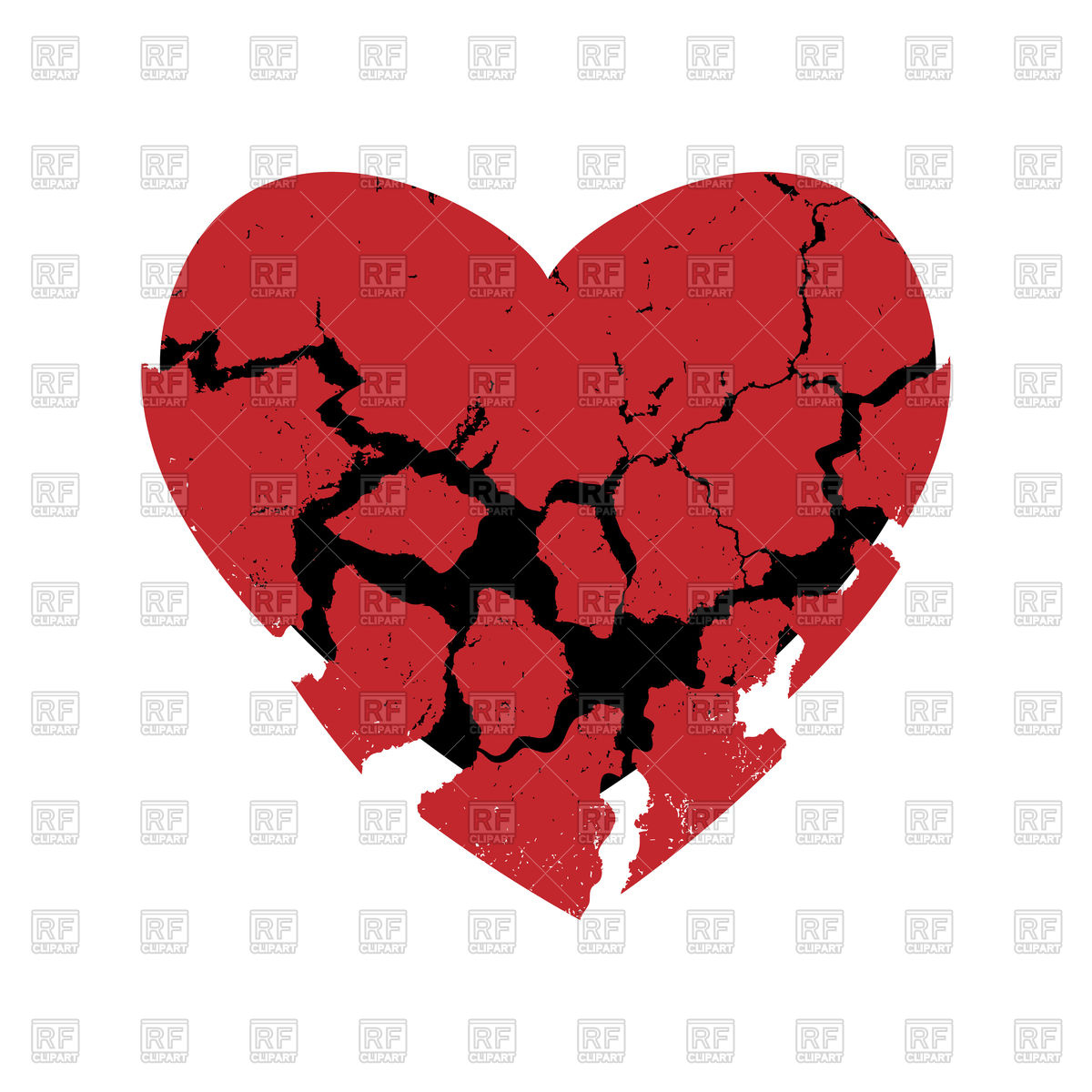 1200x1200 Broken Heart Vector Image Of Objects