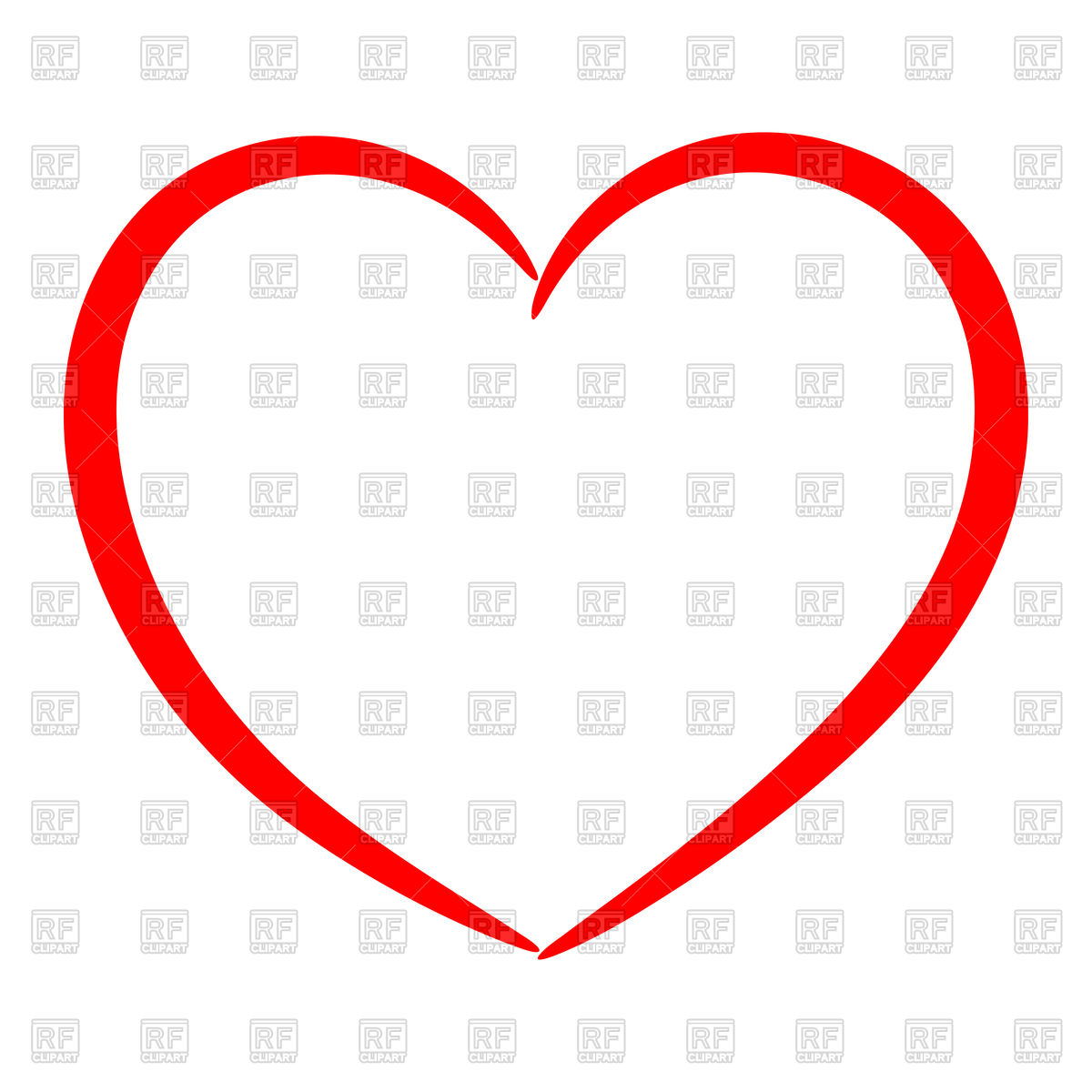 1200x1200 Red Heart On White Background