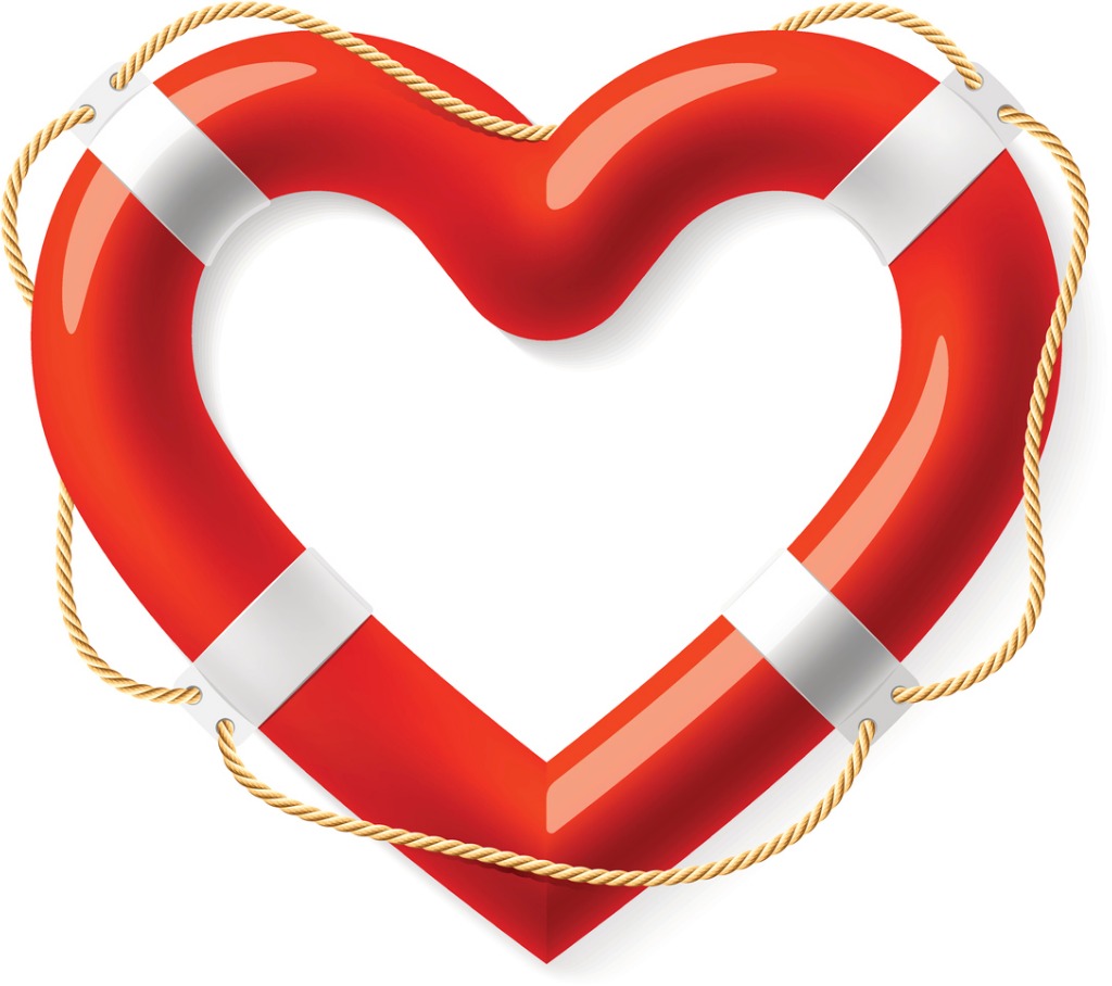 1024x908 Life Buoy In The Shape Of Heart Vector