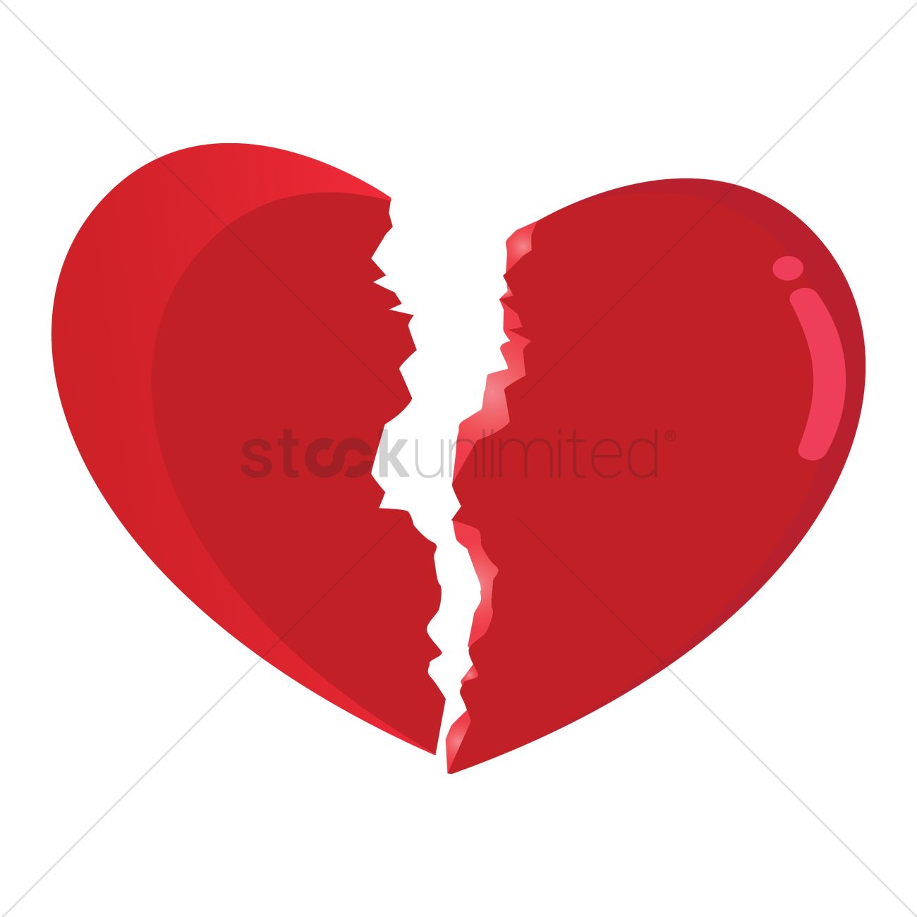 1300x1300 Broken Heart Vector Image