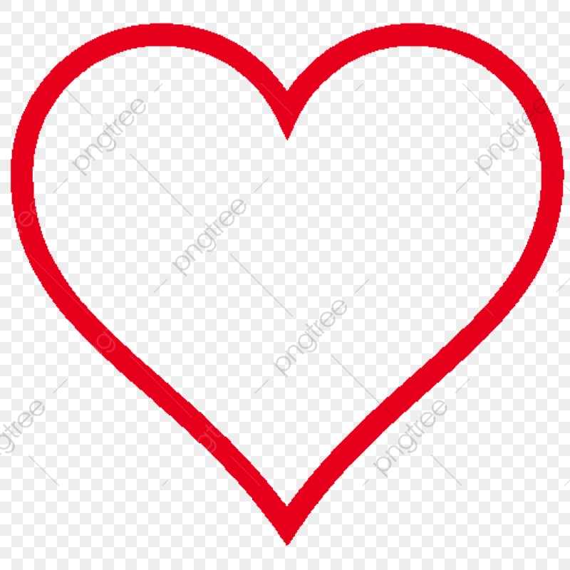 800x800 Love Heart Outline, Love Heart, Heart Vector, Red Png Transparent