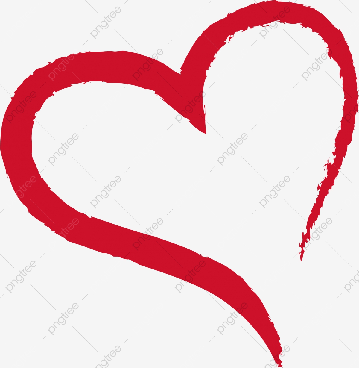 1200x1229 Red Heart Outline, Heart Clipart, Red, Heart Brush Png And Vector