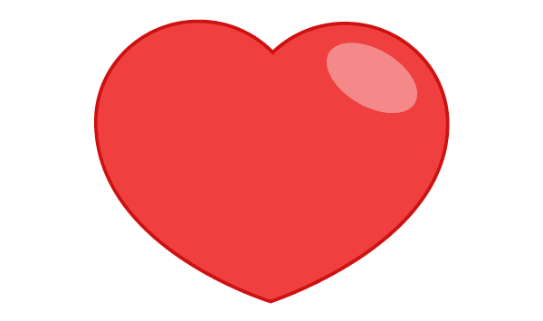 Red Heart Vector Image 600x355 Red Heart Vector Image