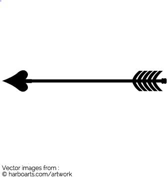 335x355 Download Arrow Tip Heart Shape Silhouette