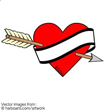 Download Valentine Heart With Arrow 335x355 Download Valentine Heart With Arrow
