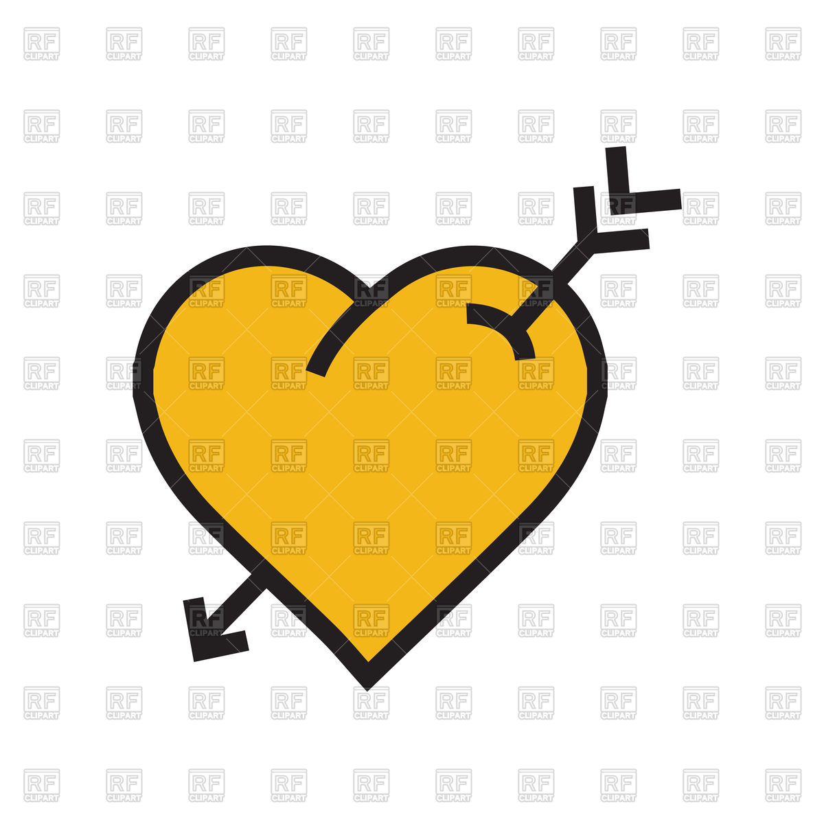Icon Of Yellow Heart And Arrow Vector Image Of Icons And Emblems 1200x1200 Icon Of Yellow Heart And Arrow Vector Image Of Icons And Emblems