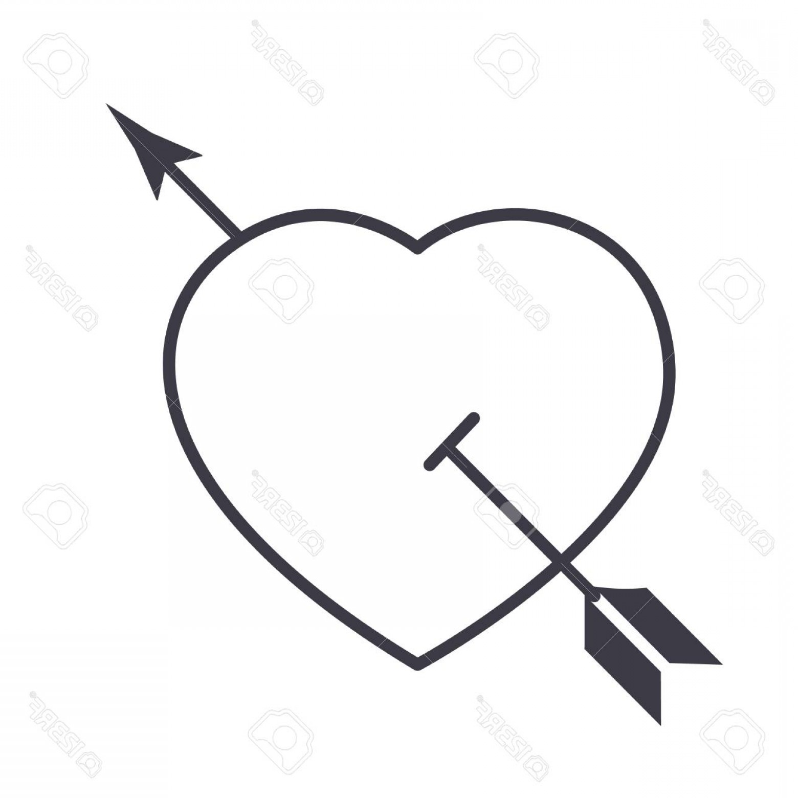 Photostock Vector Love Heart With Arrow Vector Line Icon Sign 1560x1560 Photostock Vector Love Heart With Arrow Vector Line Icon Sign