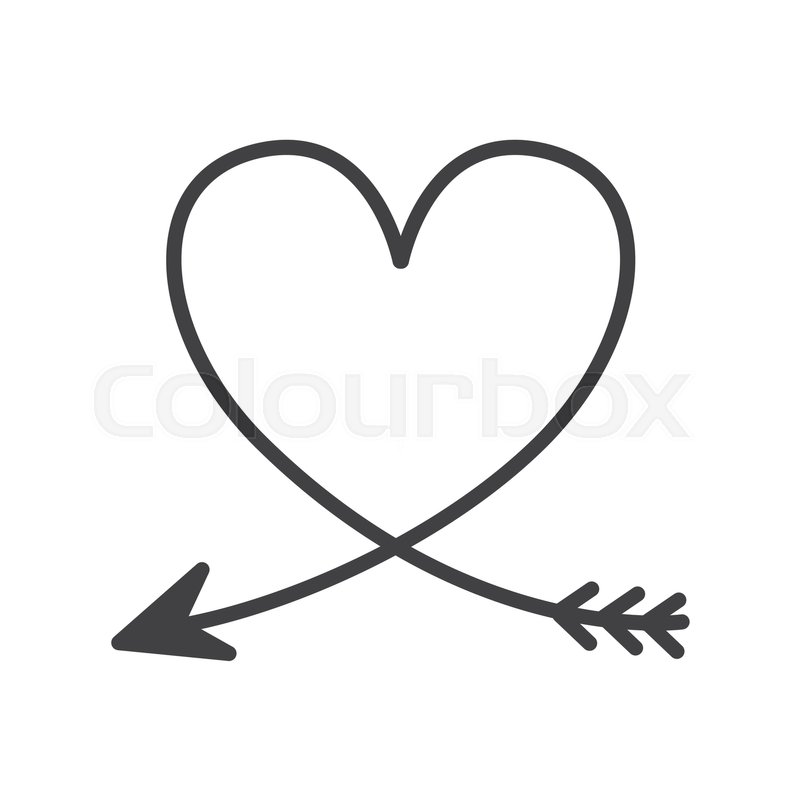 Silhouette Of Heart With Arrow Vector Stock Vector Colourbox 800x800 Silhouette Of Heart With Arrow Vector Stock Vector Colourbox