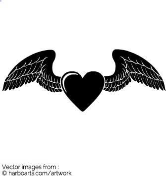 335x355 Download Flying Heart With Wings