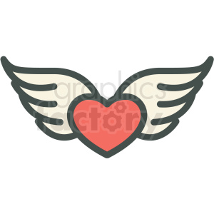 300x300 Heart And Wings Vector Icon Image Clipart Royalty Free Gif