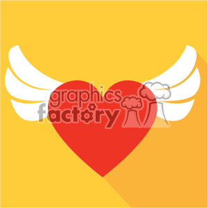 300x300 Heart With Wings Vector Art Flat Design Clipart Royalty Free Gif