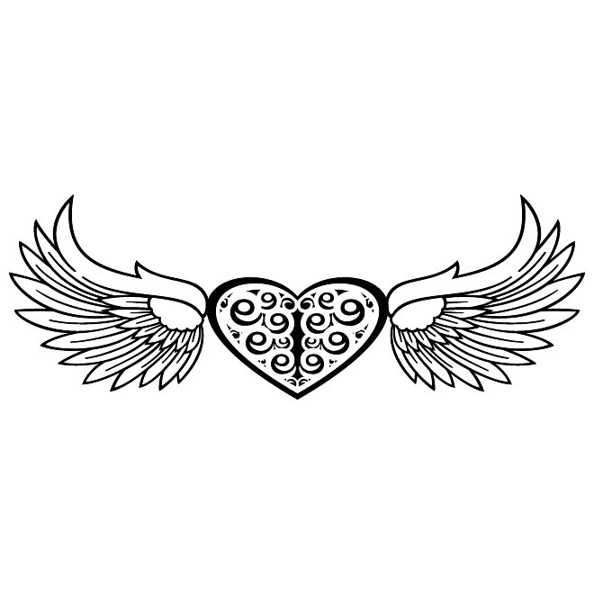 660x660 Heart And Wings Free Vector