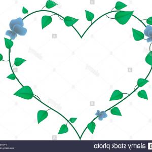 300x300 Fresh Green Vine Leaves In A Heart Wreath Vector Catchsplace
