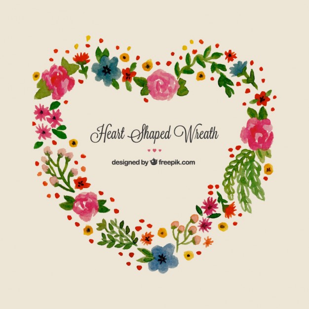 626x626 Heart Shaped Wreath Vector Premium Download