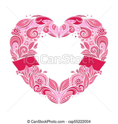 450x470 Heart Shaped Wreath Ornamental Wreath In A Shape Of A Vector