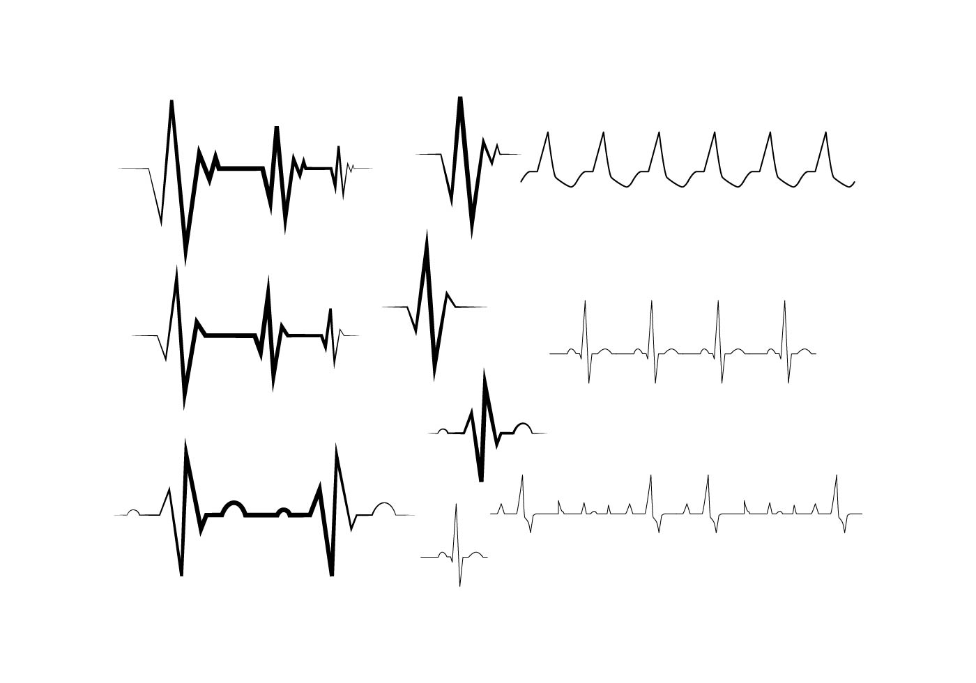 1400x980 Heartbeat Line Free Vector Art