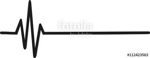 500x196 Heartbeat With Long Line Stock Image And Royalty Free Vector