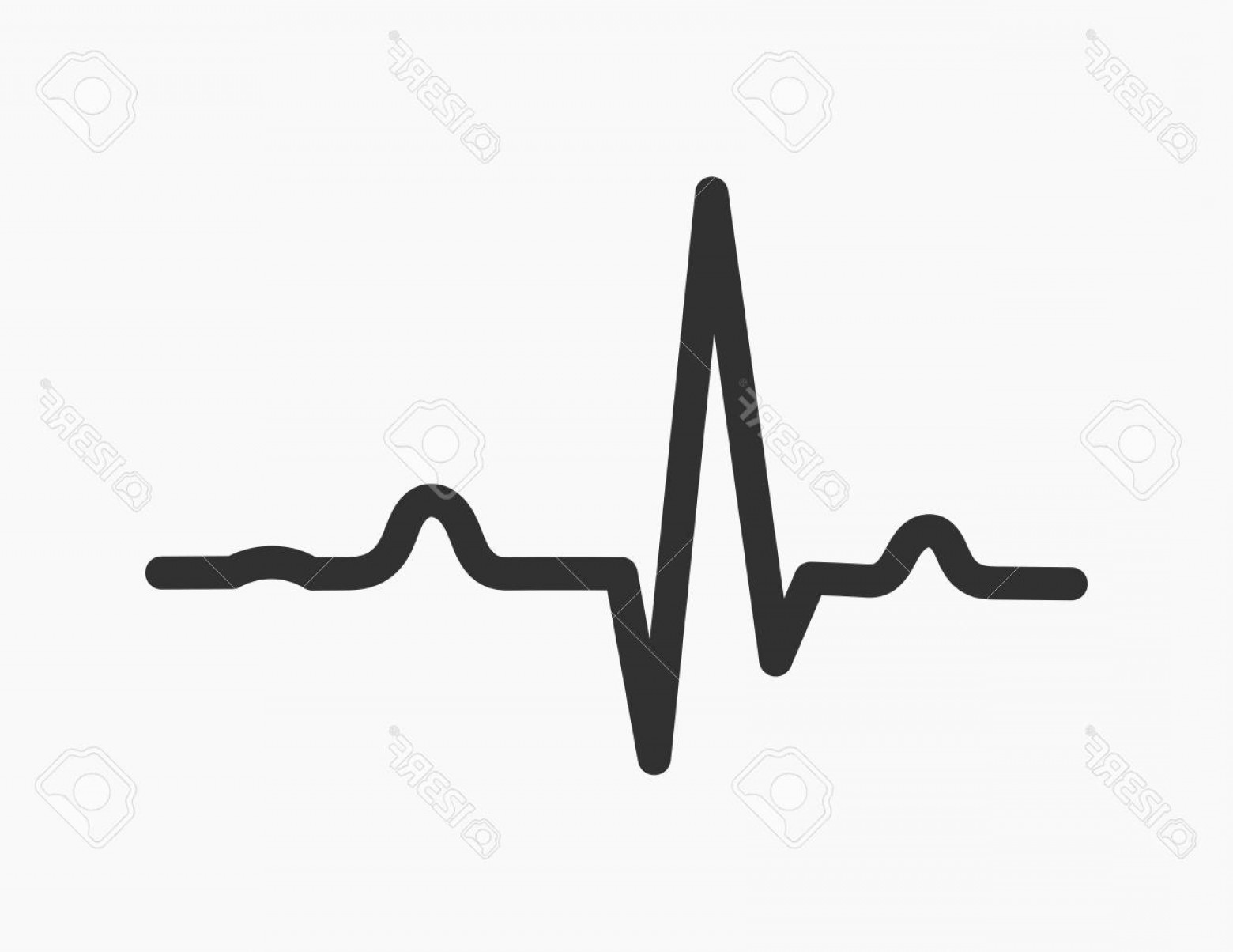 1560x1204 Photostock Vector Electrocardiogram Ecg Heartbeat Rhythm Line