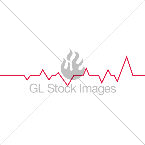 500x500 Heart Beat Line Vector Isolated Icons On White Background Gl