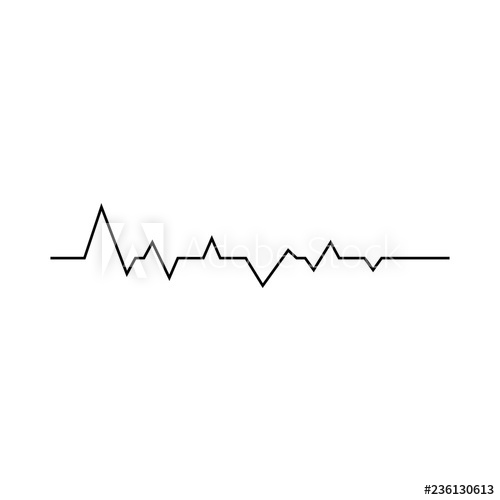 500x500 Heart Beat Line Vector Isolated Icons On White Background