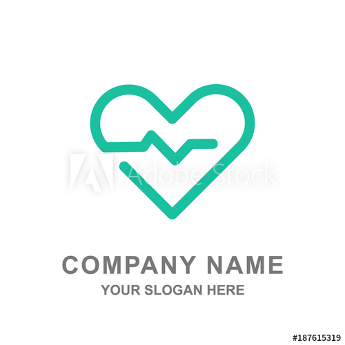 500x500 Heartbeat Cardiology Emergency Healthcare Medical Logo Vector