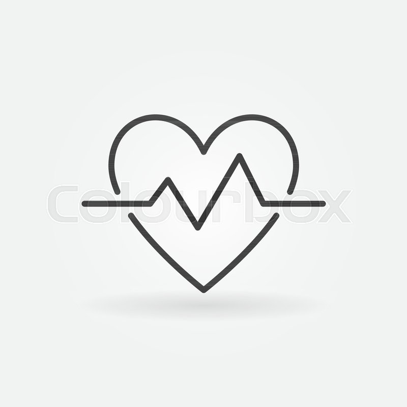 800x800 Heartbeat Outline Icon Vector Simple Stock Vector Colourbox