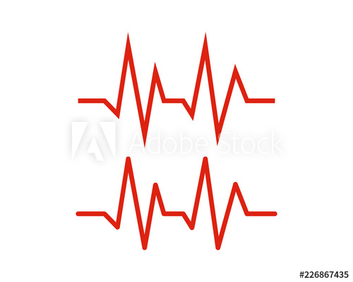 500x400 Line Art Care Heartbeat Sign Symbol Icon Logo Vector