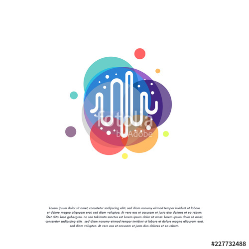 500x500 Colorful Pulse Logo Vector, Heartbeat Logo Designs Template