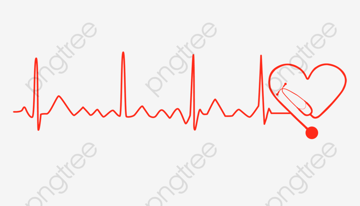 1200x687 Heart Shaped Decorative Heartbeat, Vector Material, Red Lines