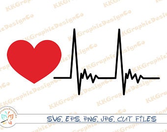 340x270 Heartbeat Vector Etsy
