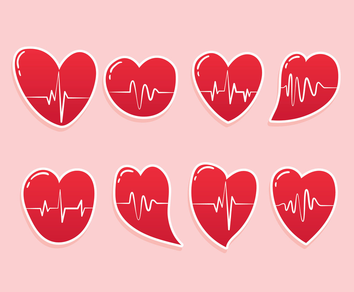 1136x936 Heartbeat Collection Vector Vector Art Graphics