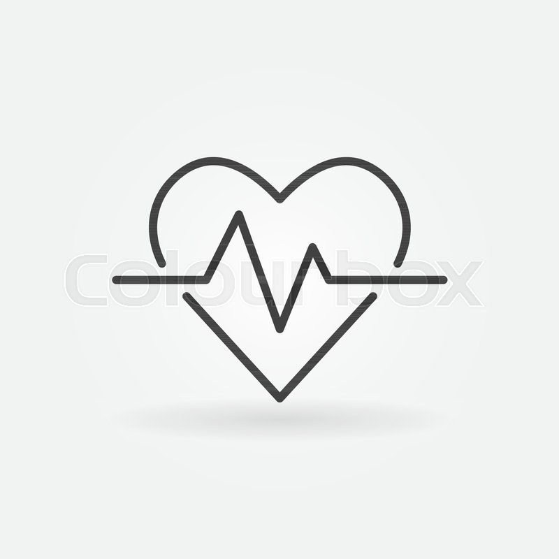 800x800 Heartbeat Vector Icon Heart Rate Stock Vector Colourbox