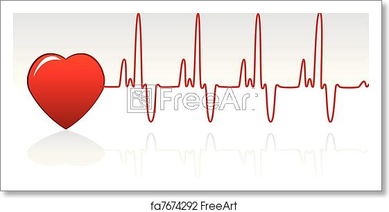 561x306 Free Art Print Of Heart And Heartbeat Vector Heart And Heartbeat