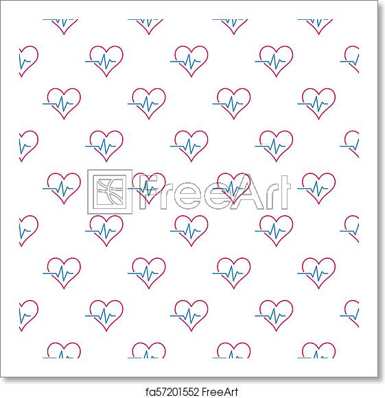 Free Art Print Of Creative Heartbeat Or Cardiac Cycle Seamless 561x581 Free Art Print Of Creative Heartbeat Or Cardiac Cycle Seamless
