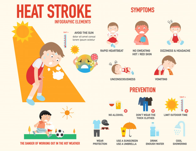 626x483 Heat Stroke Risk Sign And Symptom And Prevention Infographic