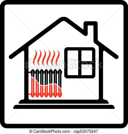 450x470 Logo House With Radiator Heating Saving Resources High