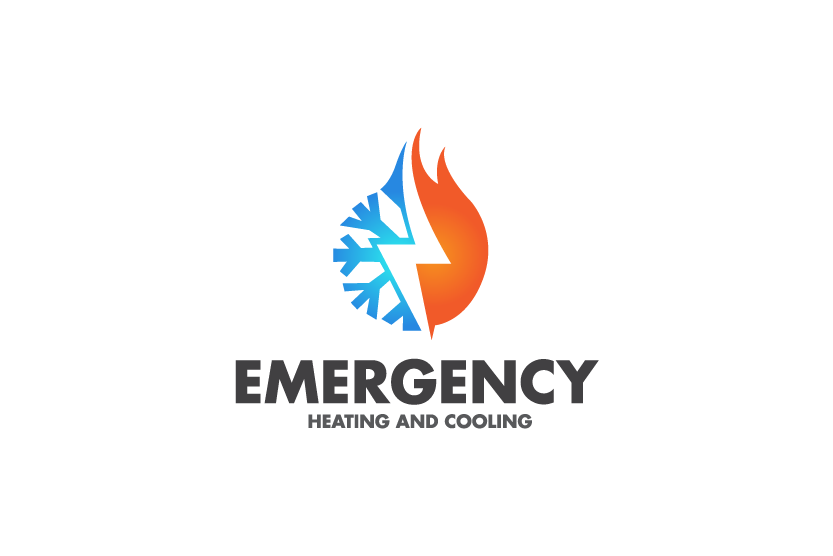 833x556 Elegant, Playful, Hvac Logo Design For Emergency Heating