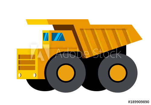 500x350 Mining Dump Truck Minimalistic Icon Isolated Construction