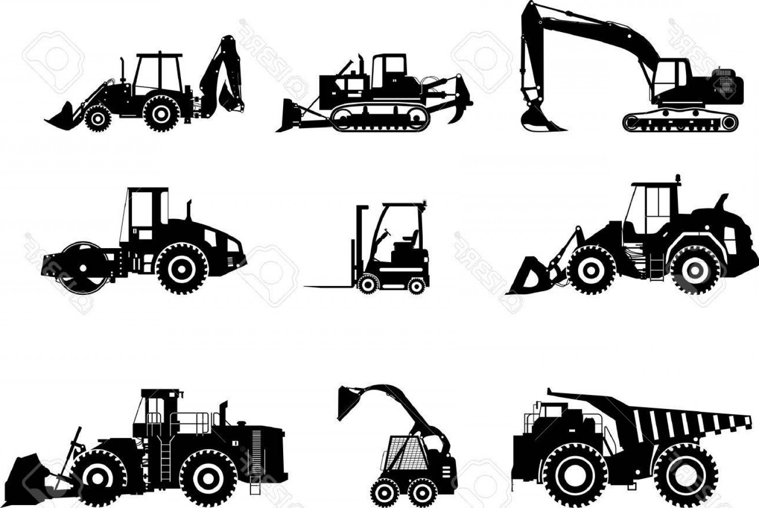 Heavy Equipment Vector at Vectorified.com | Collection of Heavy ...