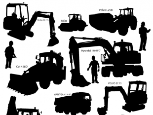 Construction Equipment Silhouettes Free Vectors Ui Download 310x233 Construction Equipment Silhouettes Free Vectors Ui Download