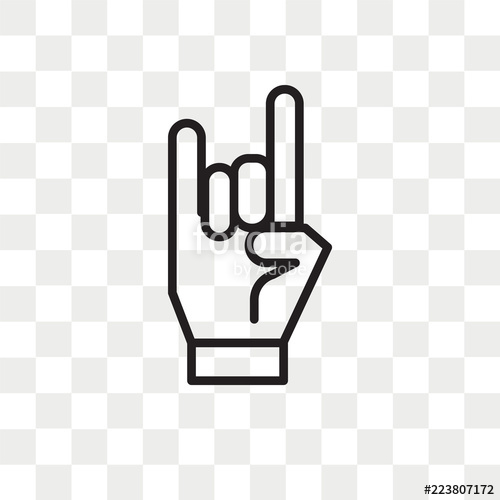 500x500 Heavy Metal Vector Icon Isolated On Transparent Background, Heavy