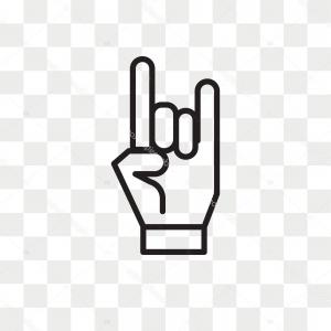 300x300 Hard Rock Heavy Metal Sign Horns Hand Vector Logo Image Catchsplace