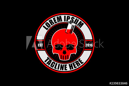 500x334 Chemical Skull Vector Logo Template