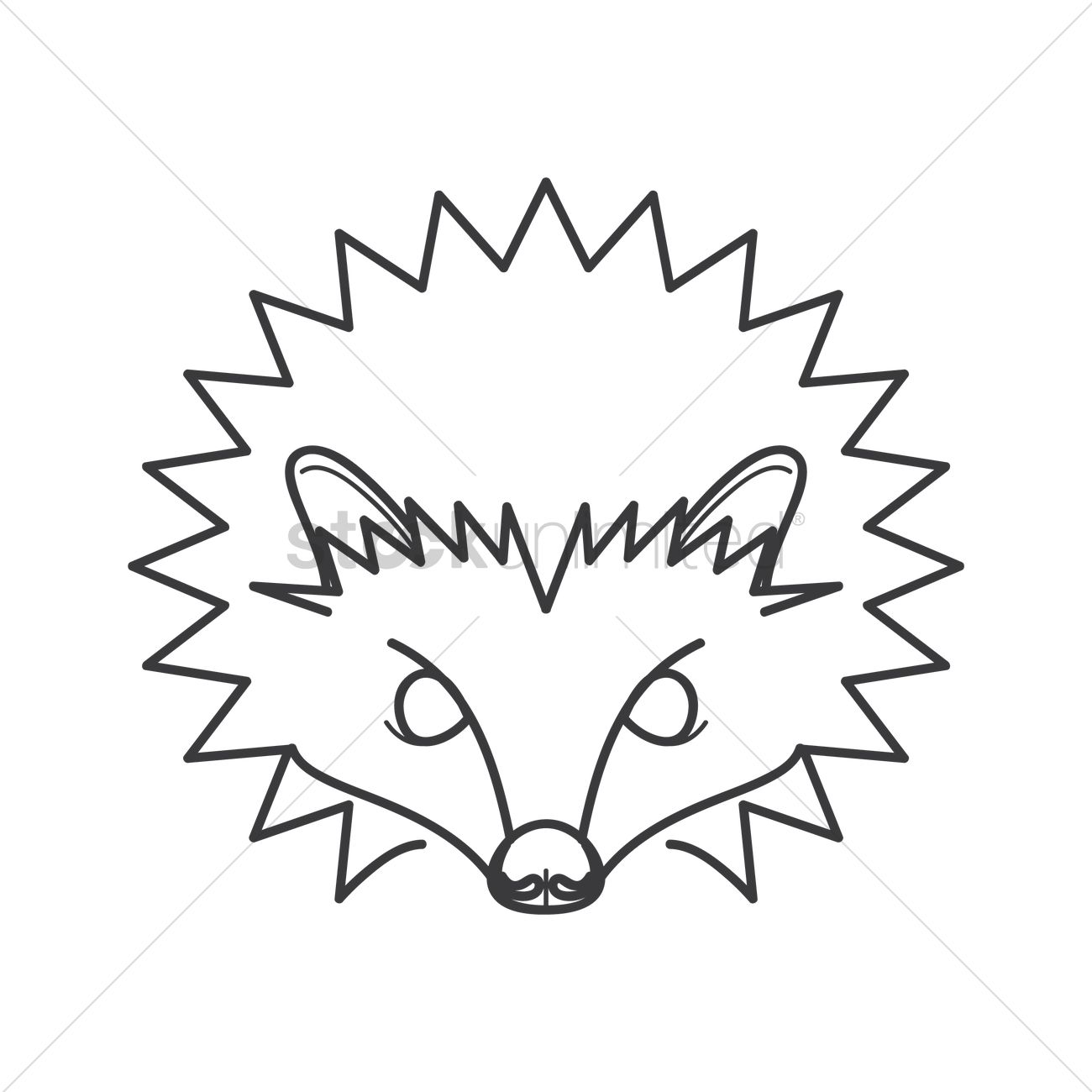 Hedgehog Vector Image 1300x1300 Hedgehog Vector Image