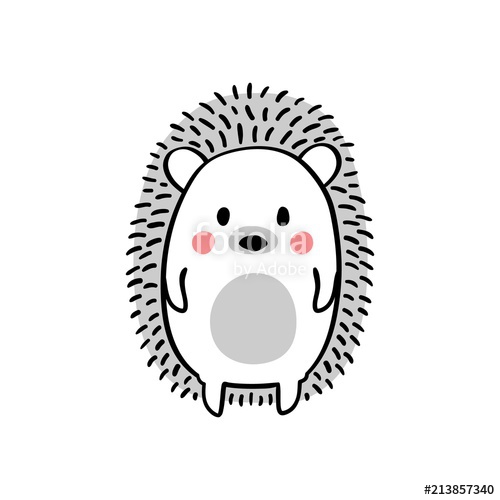 Cartoon Doodle Cute Hedgehog 500x500 Cartoon Doodle Cute Hedgehog
