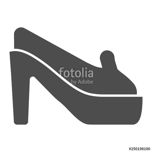 High Heels Solid Icon Shoes On Heels Vector Illustration Isolated 500x500 High Heels Solid Icon Shoes On Heels Vector Illustration Isolated