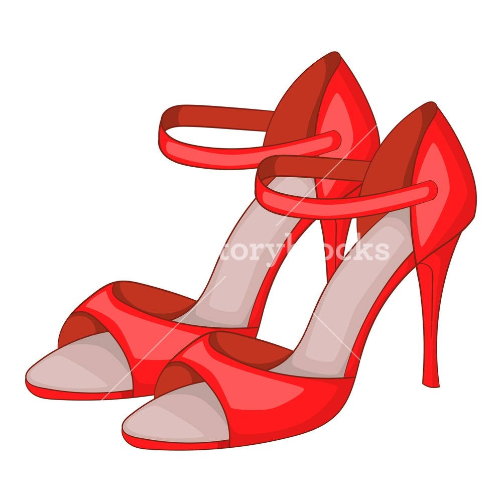 Red Woman Tango High Heels Icon Cartoon Illustration Of Red Woman 1000x1000 Red Woman Tango High Heels Icon Cartoon Illustration Of Red Woman