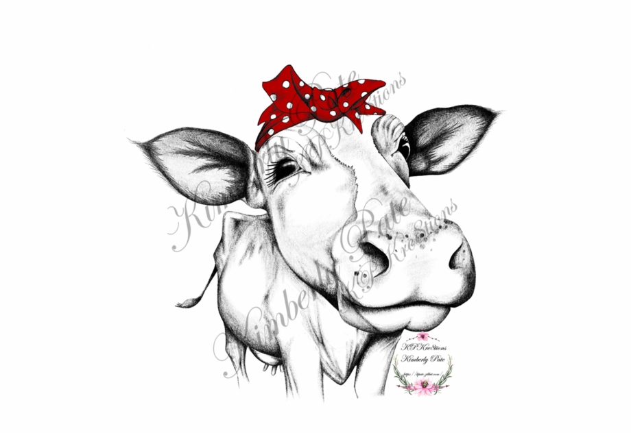Heifer With Red Bandana Waterslide Colored And Black 920x632 Heifer With Red Bandana Waterslide Colored And Black