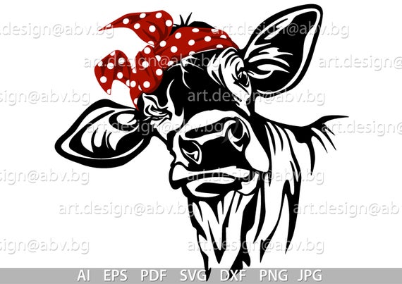 Vector Cow With Green And Red Bandana Calf Head Png Etsy 570x403 Vector Cow With Green And Red Bandana Calf Head Png Etsy
