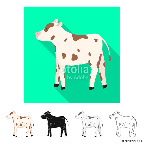 Vector Illustration Of Cow And Heifer Symbol Set Of Cow And Milk 500x500 Vector Illustration Of Cow And Heifer Symbol Set Of Cow And Milk